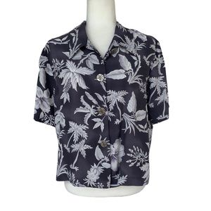 Vintage Melrose Hawaiian Style Cropped Blouse